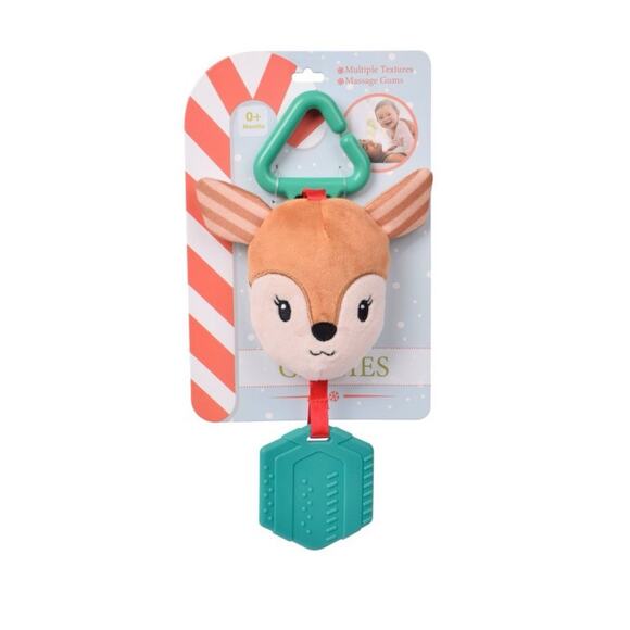 Sunny Days Reindeer Chime Teether Baby Toy - Christmas - Picture 1 of 4